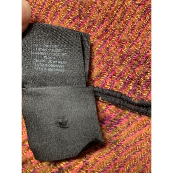 Moth by Anthropologie Paisley Intarsia Boho Cardigan Knit Sweater Size L - Picture 7 of 7